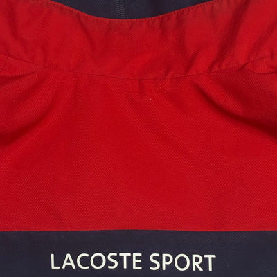 red Lacoste windbreaker {S}