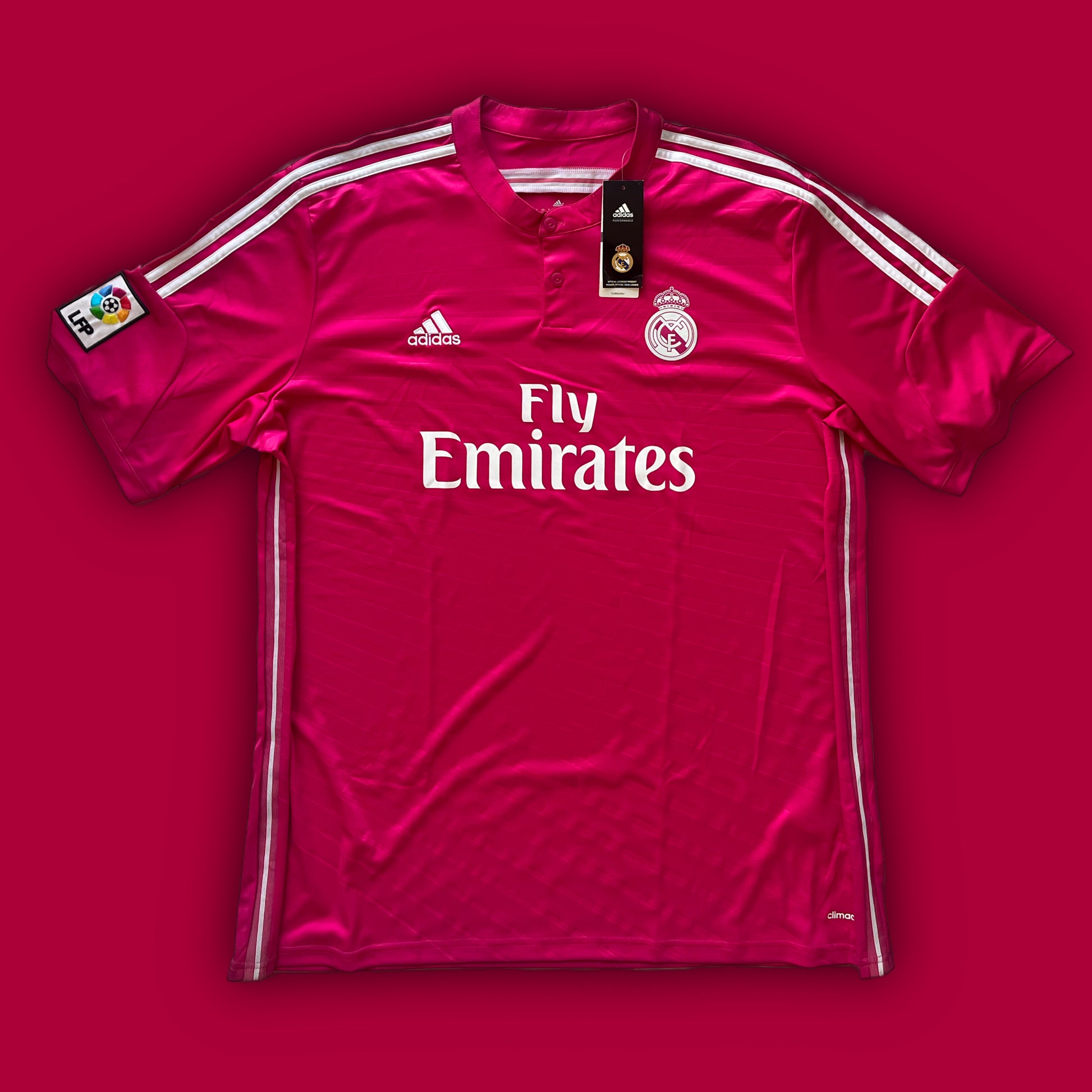 pink Adidas Real Madrid 2014-2015 away jersey DSWT {XXL}