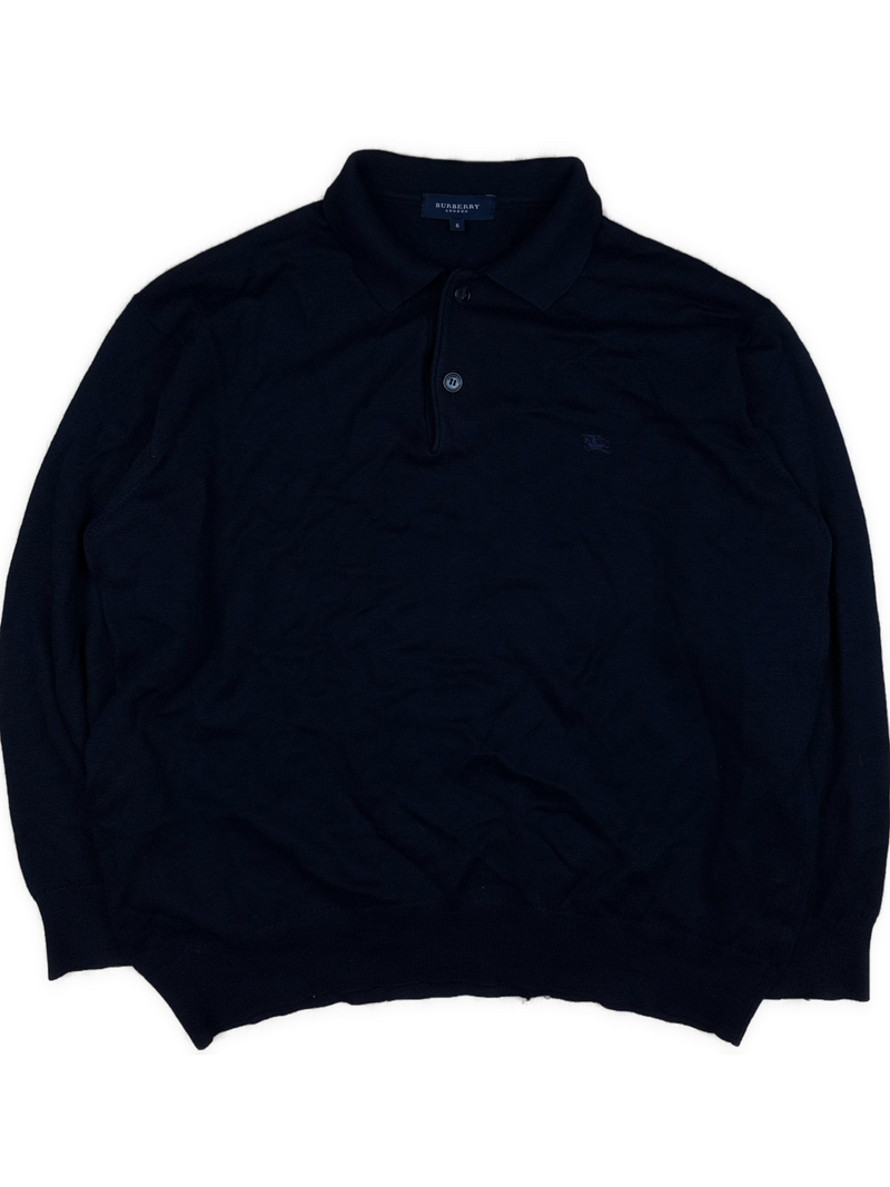 vintage navyblue Burberry quarterzip {M}