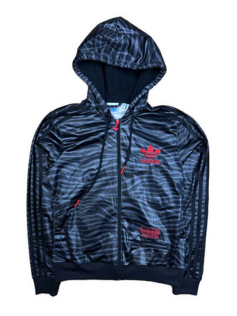 vintage Adidas firebird trackjacket wet look {XS}