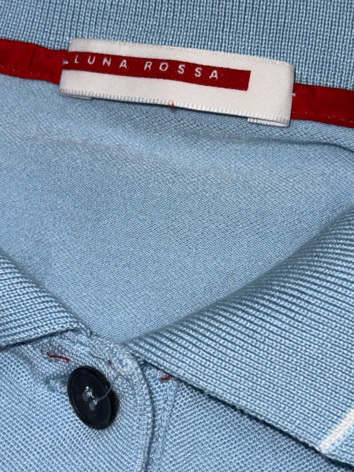 vintage babyblue Prada Luna Rossa polo {XS}