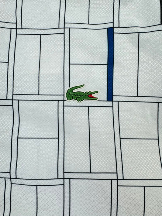 white Lacoste windbreaker {XS}