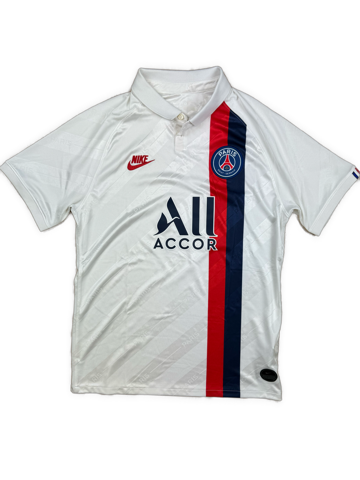 white Nike PSG Paris Saint Germain away jersey {M}