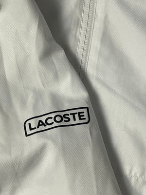 white Lacoste windbreaker {S}