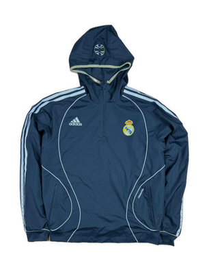 vintage Adidas Real Madrid quarterzip windbreaker {S}