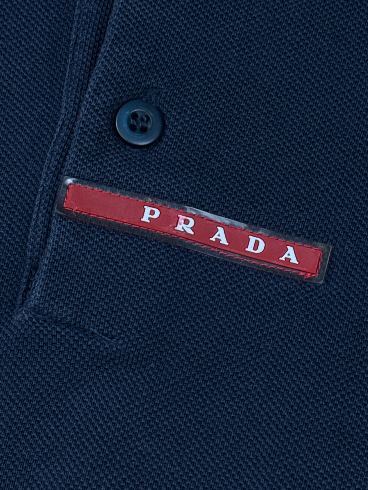 vintage navyblue Prada long polo {L}