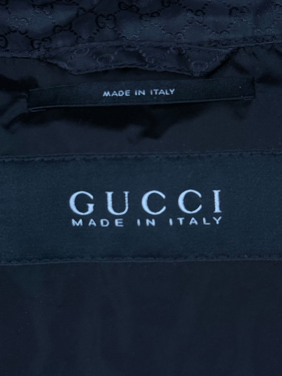vintage black Gucci monogram windbreaker