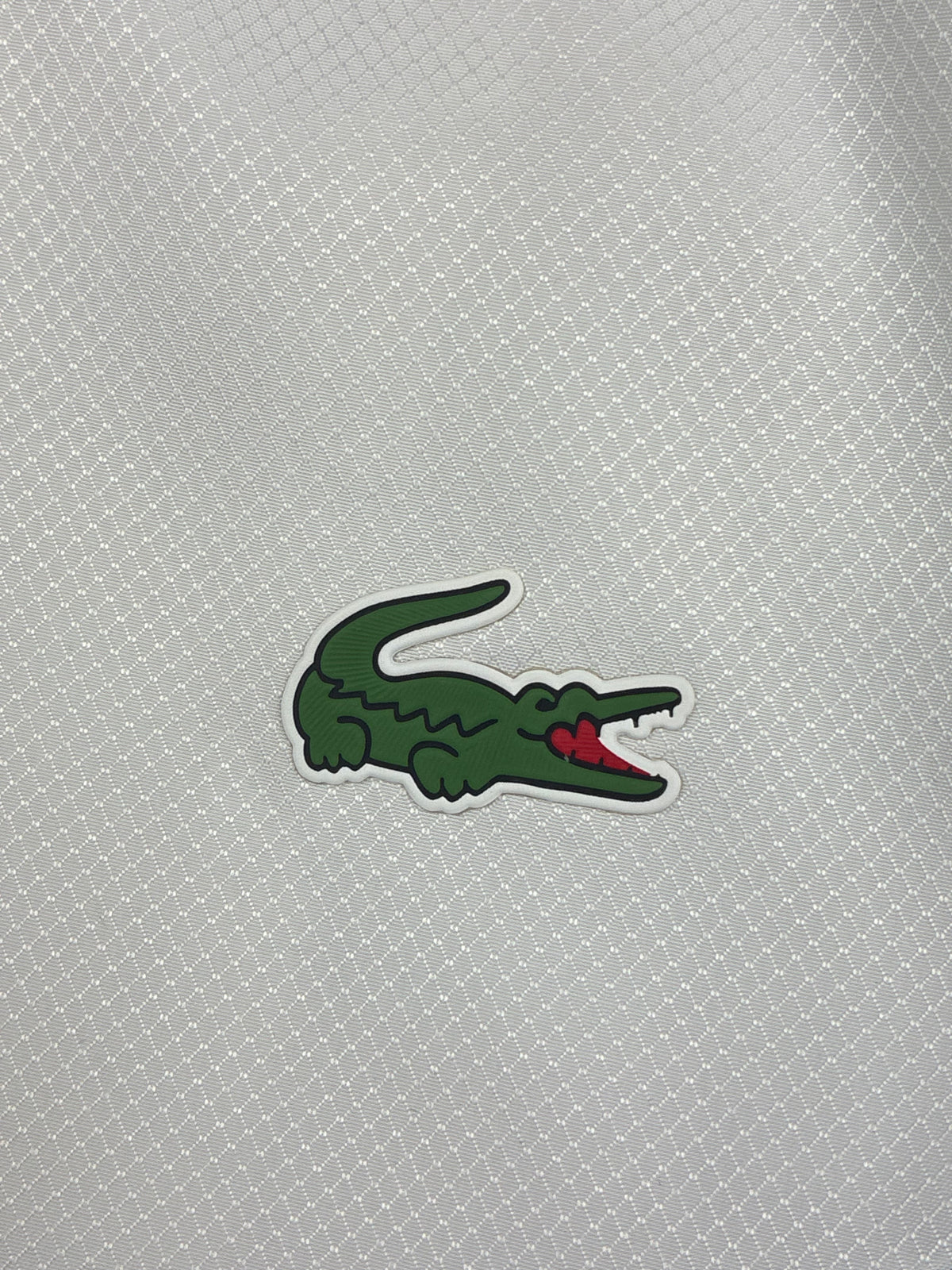 white Lacoste windbreaker {S}