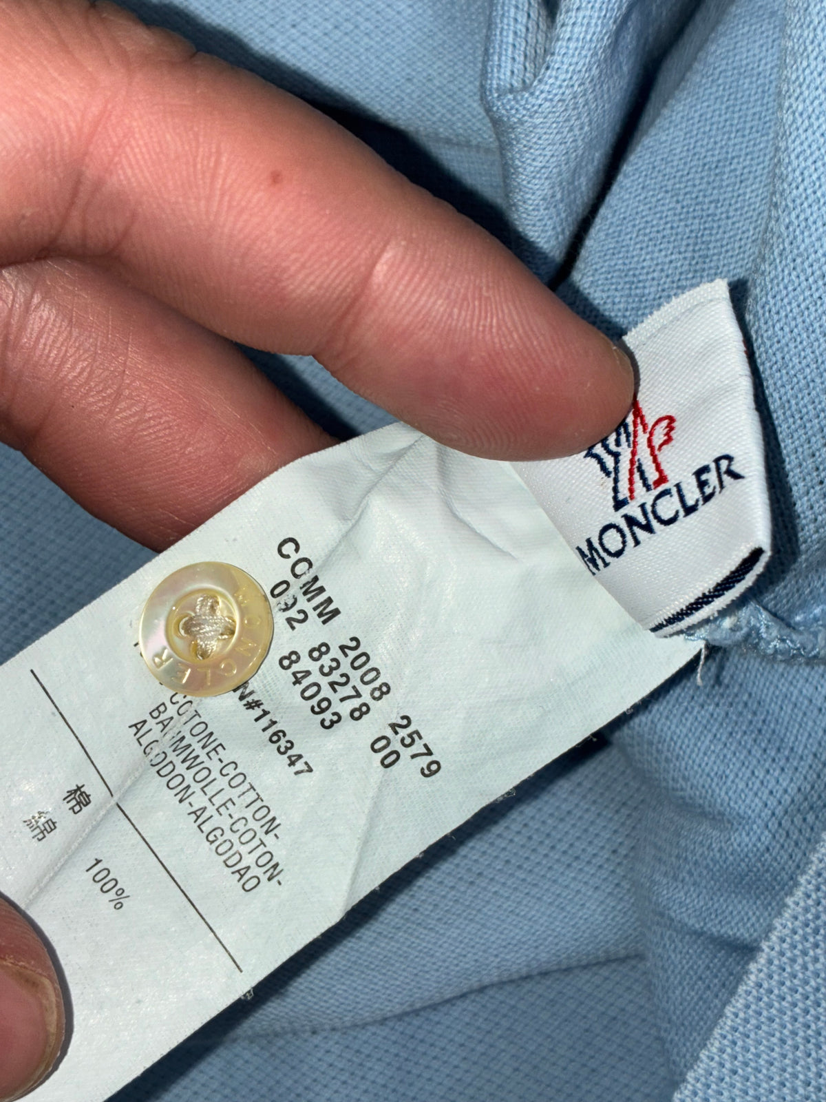 vintage babyblue Moncler polo {M}