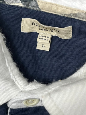 vintage Burberry longsleeve polo {L}