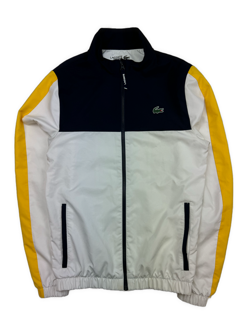 white Lacoste windbreaker {S}