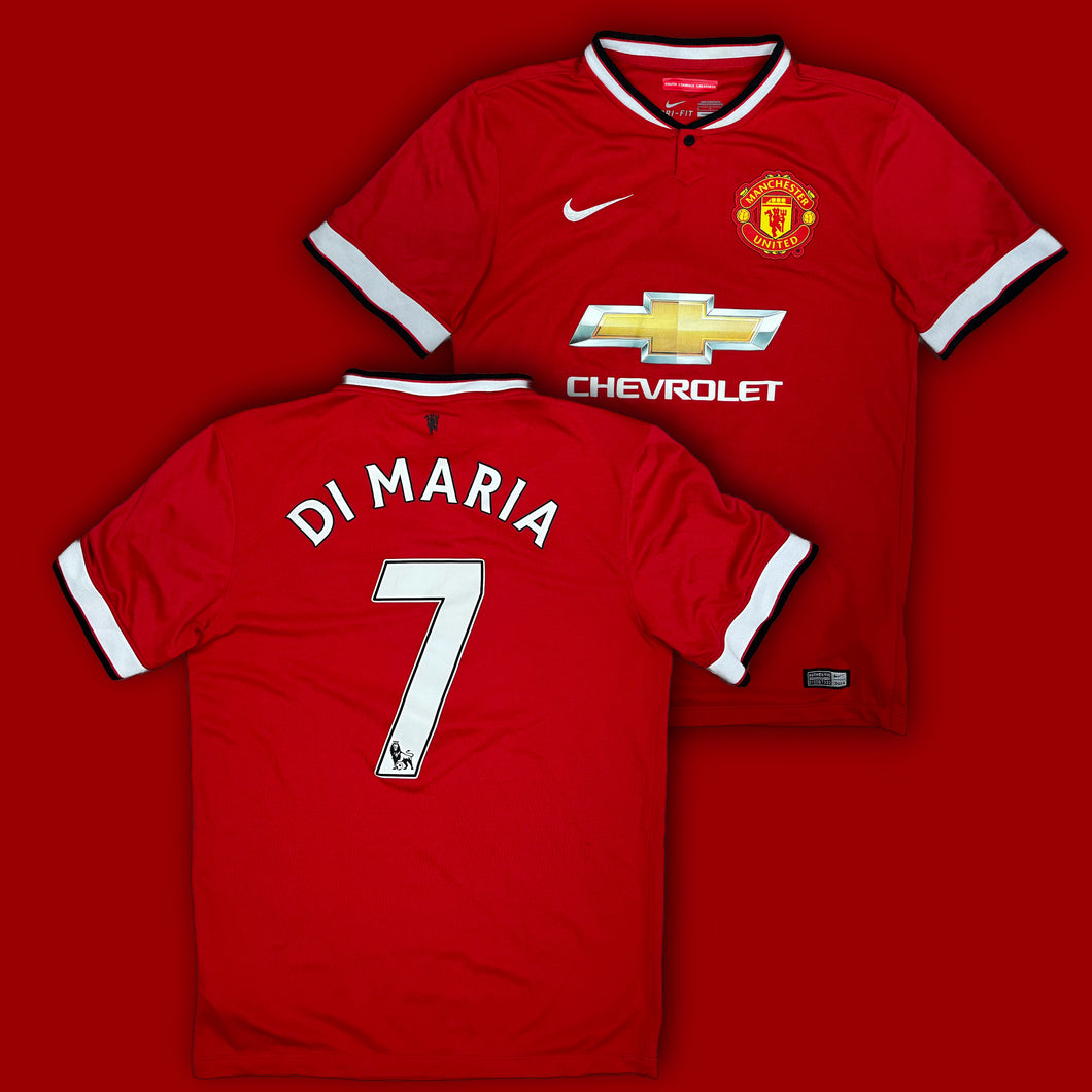 vintage Adidas Manchester United DI MARIA7 2014-2015 home jersey {S}