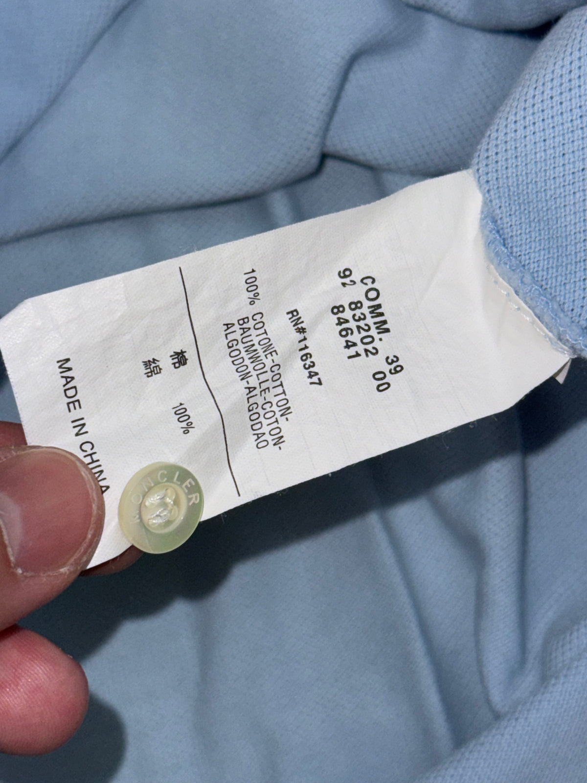 vintage babyblue Moncler polo {L}