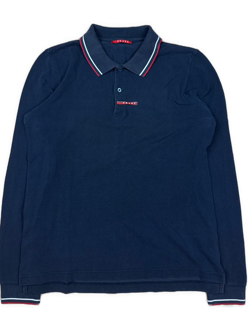 vintage navyblue Prada polo long