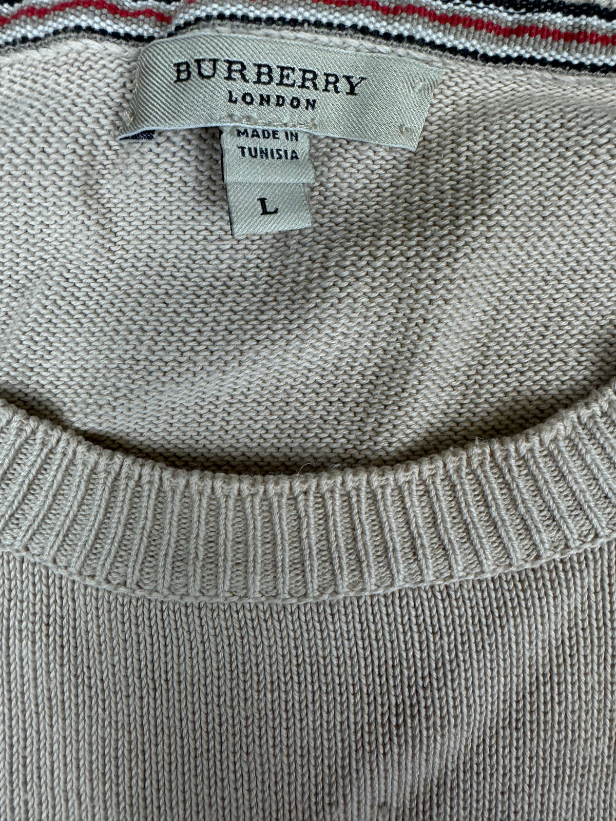 vintage Burberry knittedsweater {L}