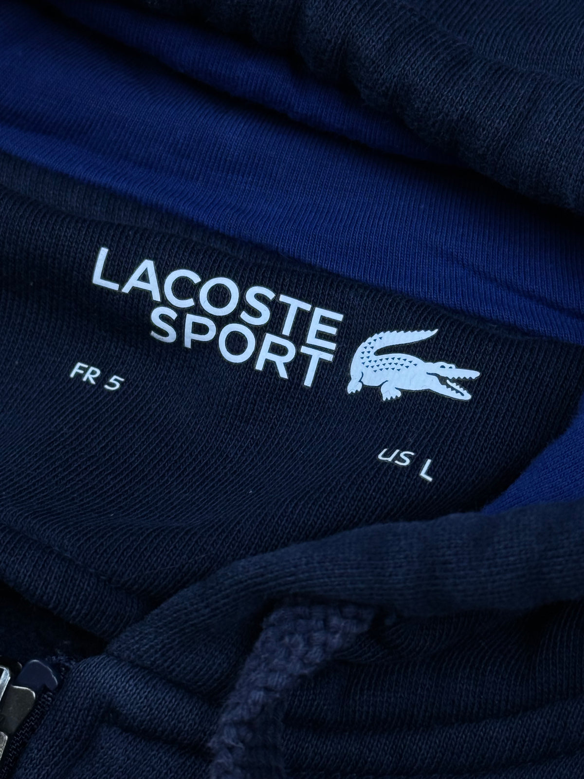 navyblue Lacoste sweatjacket {L}