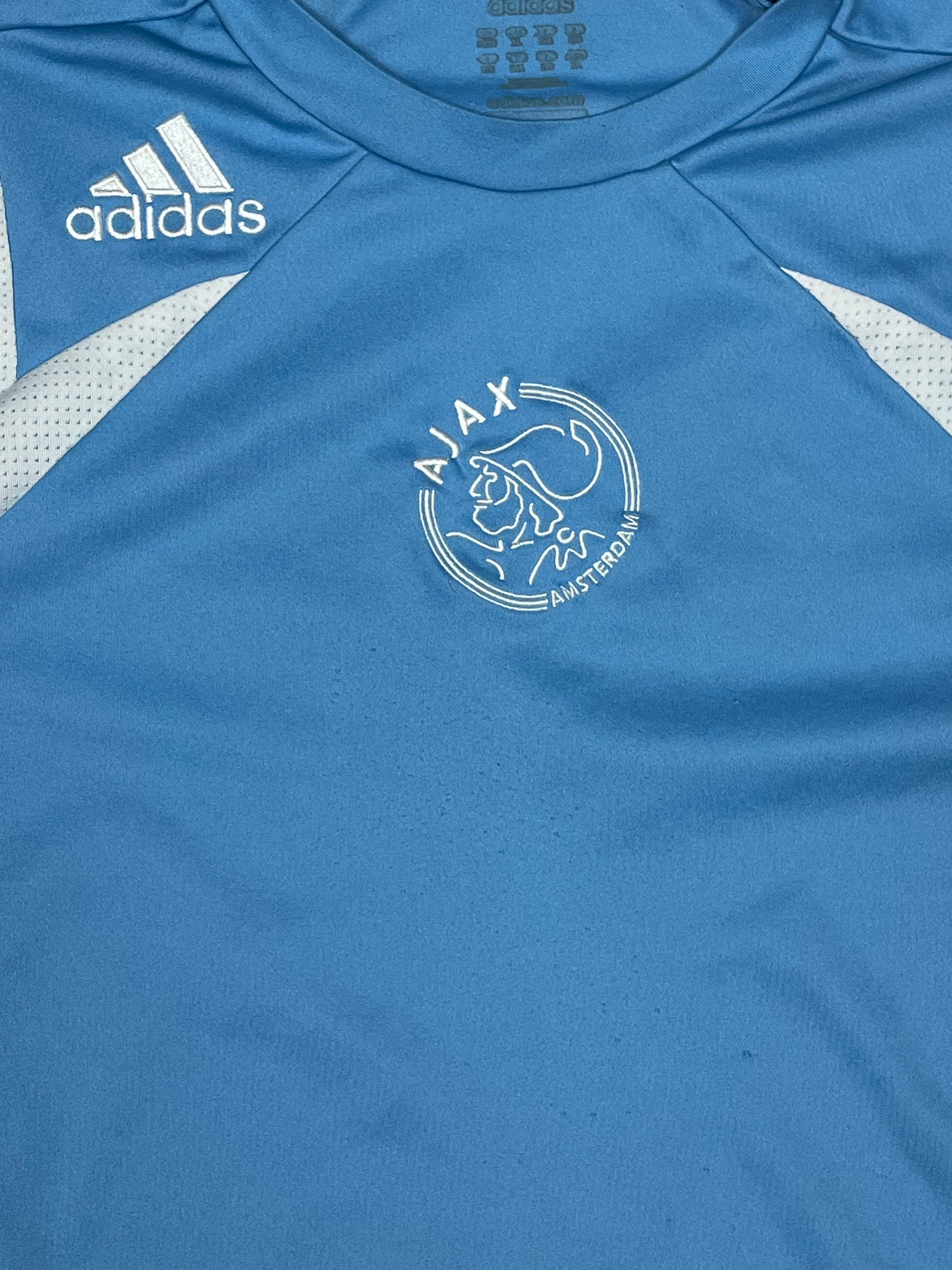 vintage babyblue Adidas Ajax Amsterdam trainingjersey {M}