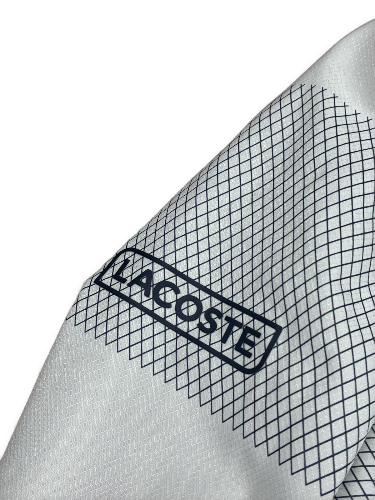 white Lacoste windbreaker {S}