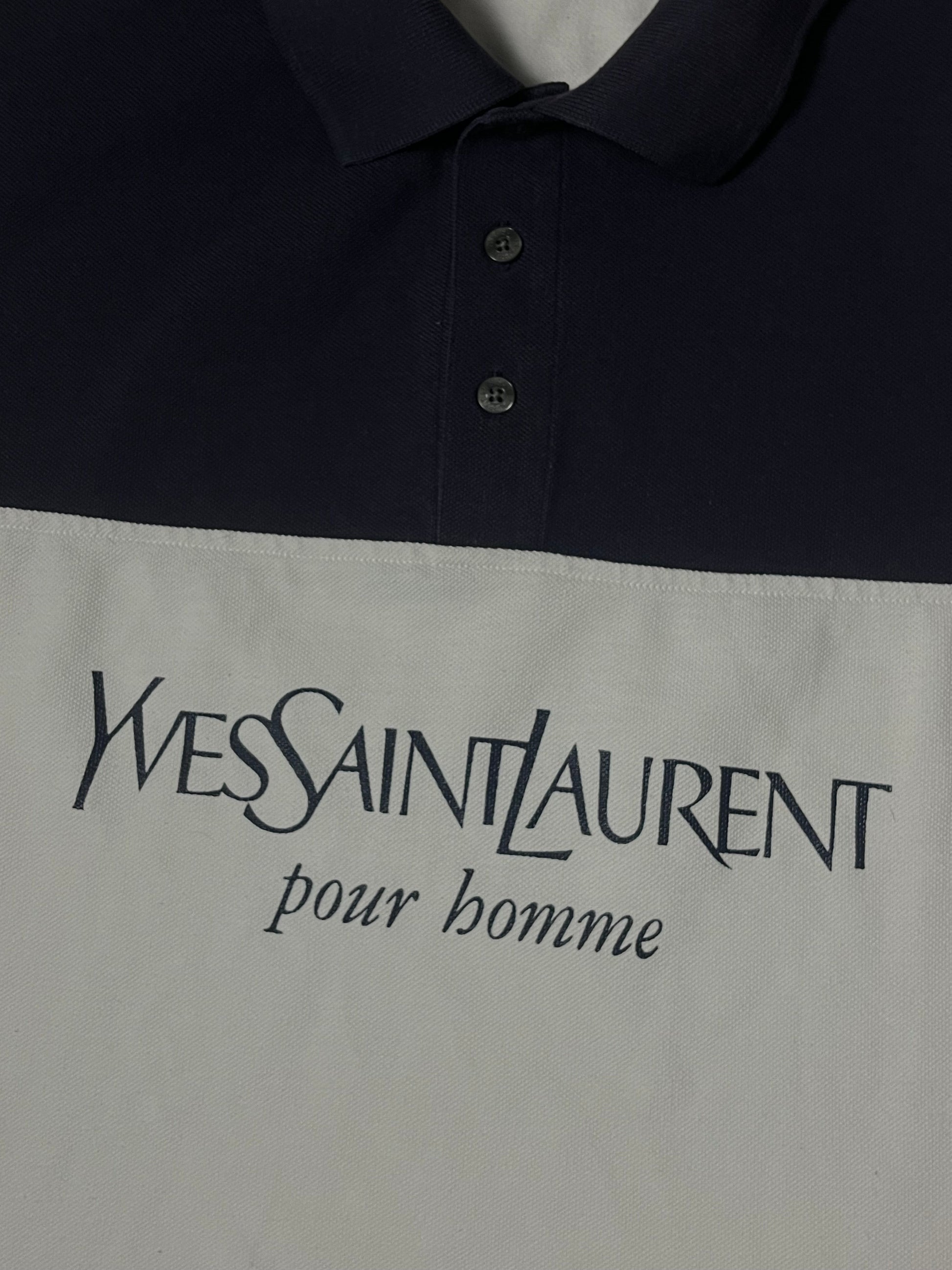 vintage YSL Yves Saint Laurent spell out polo {XL}