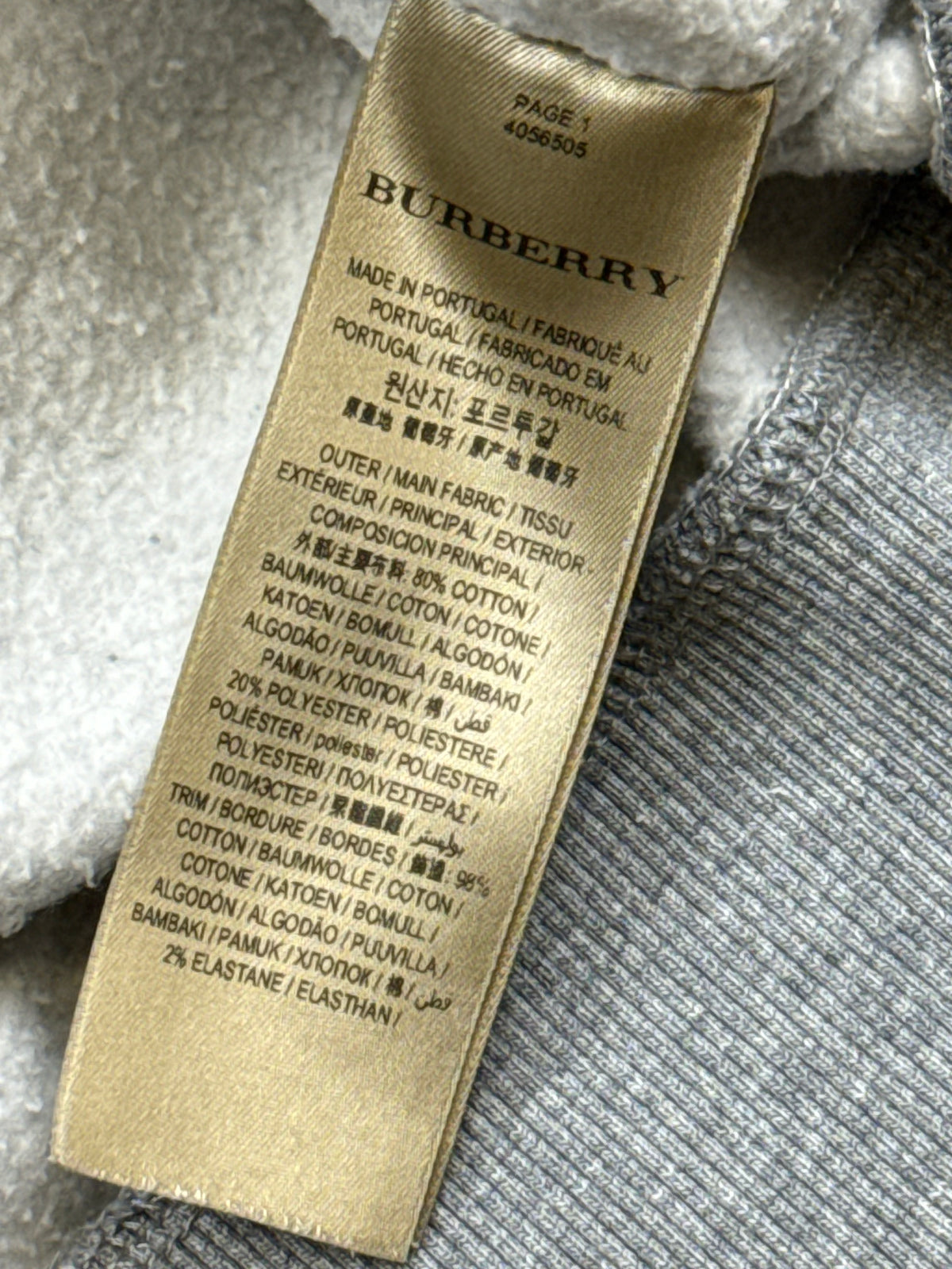 grey Burberry sweater