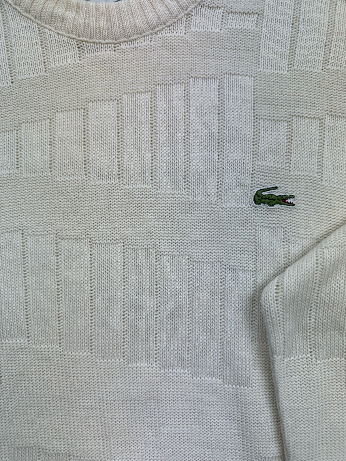 vintage beige Lacoste knittedsweater {M}