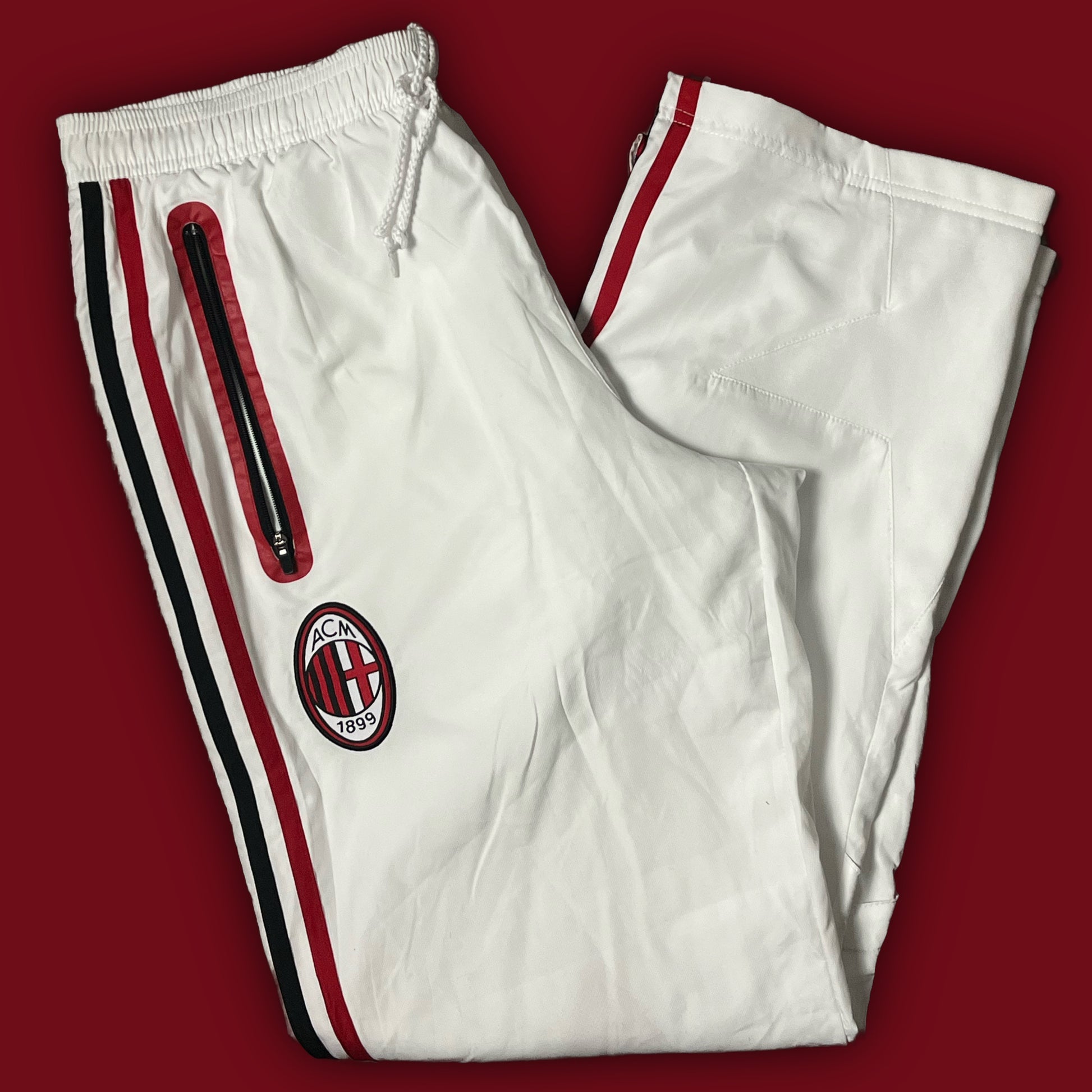 vintage white Adidas Ac Milan trackpants {M}