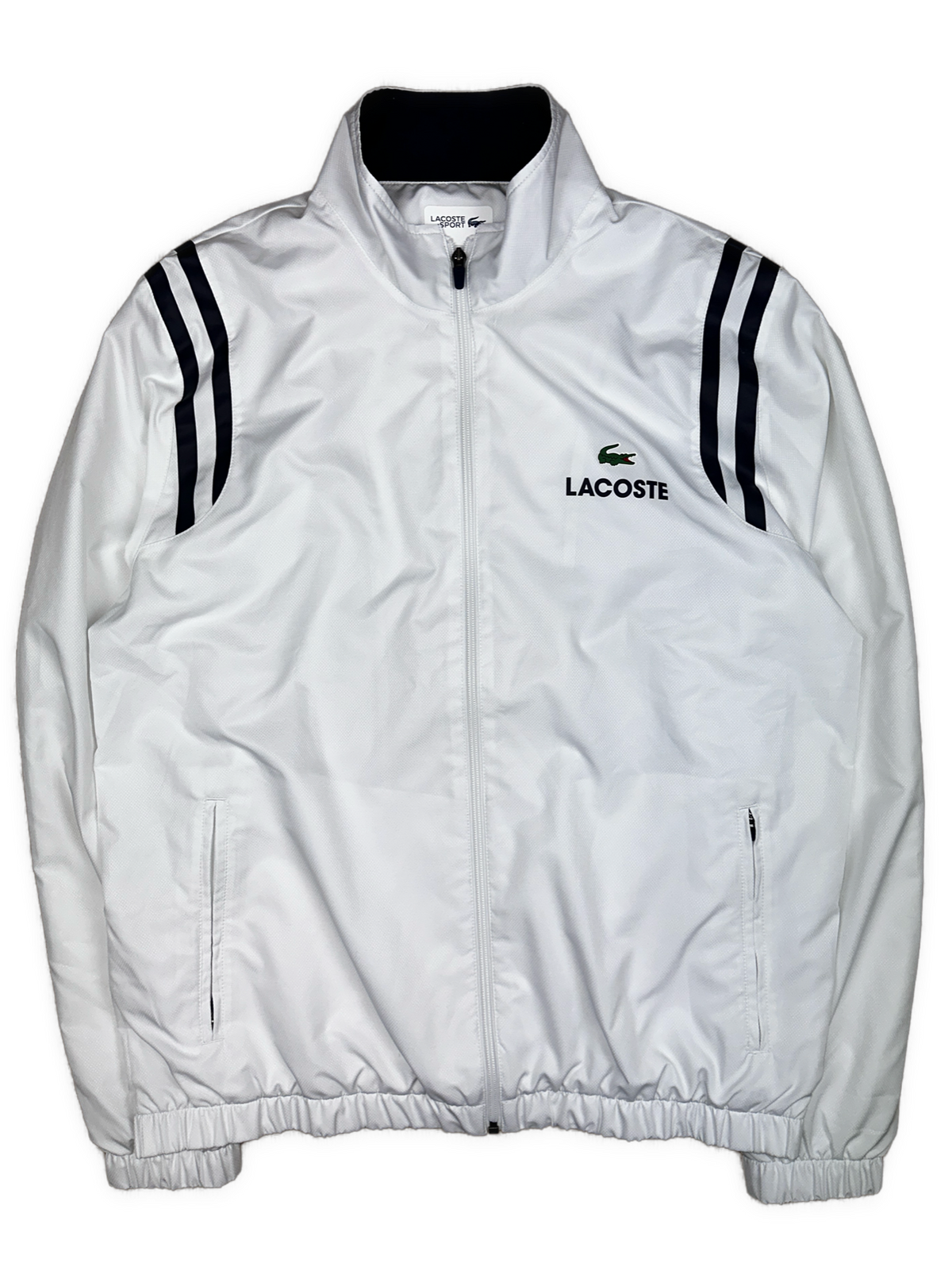 white Lacoste windbreaker {XL}