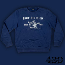 Load image into Gallery viewer, navyblue True Religion sweater {S}
