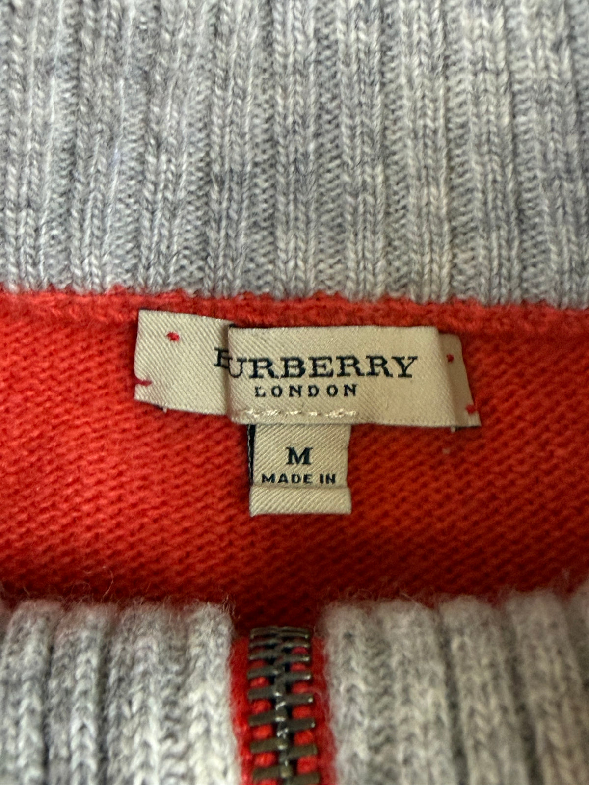 vintage Burberry quarterzip {M}