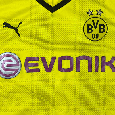 yellow Puma Borussia Dortmund 2013-2014 home jersey {XXL}