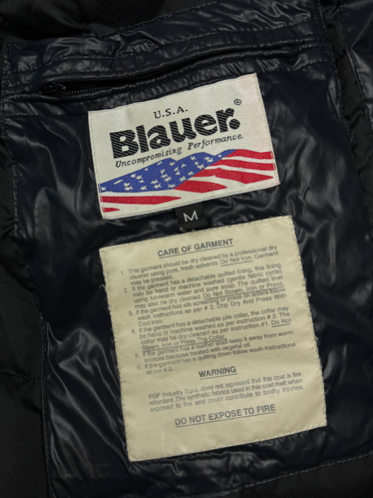 vintage Blauer winterjacket (real fur) {S}
