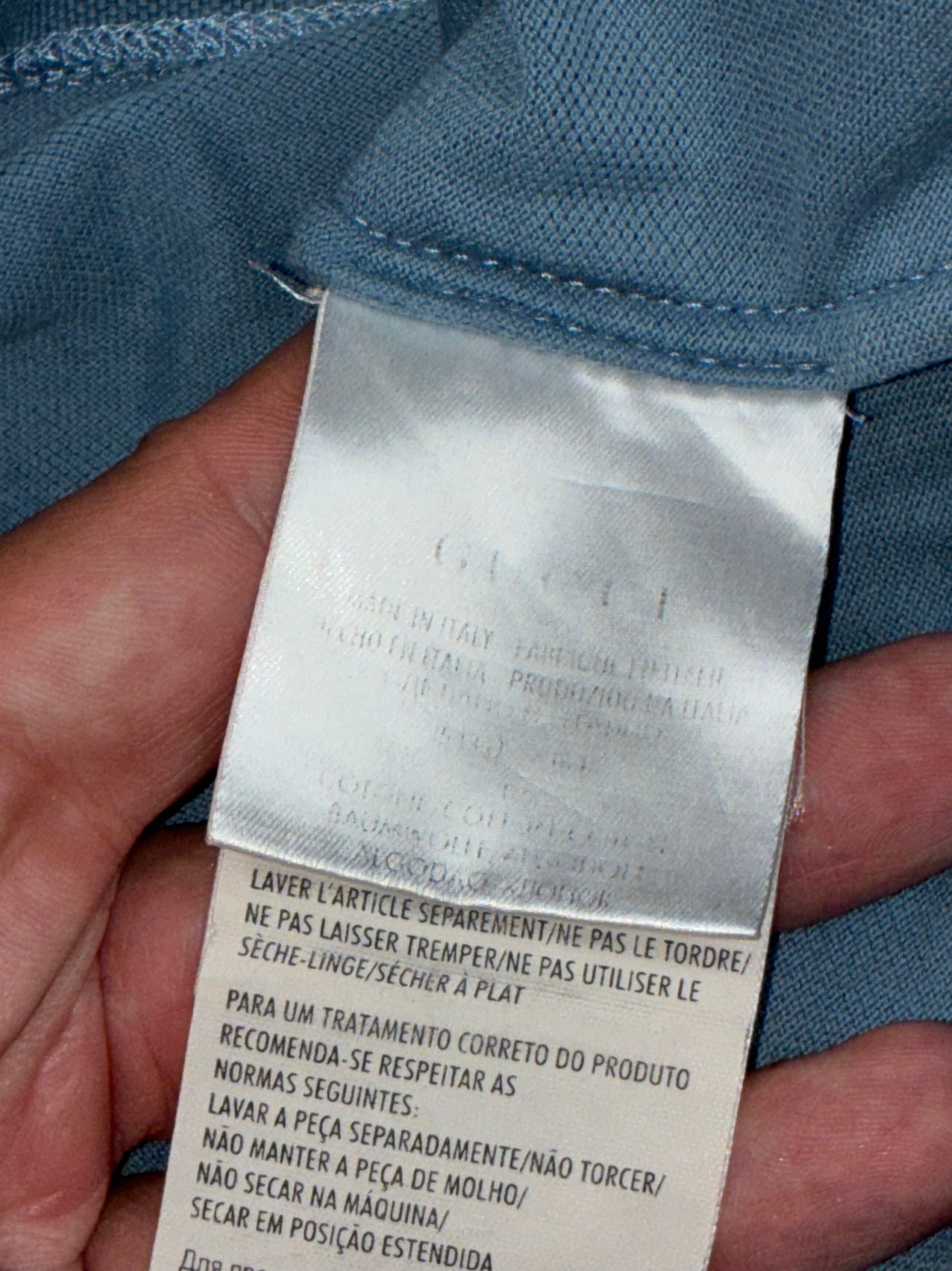vintage babyblue Gucci polo {XL}
