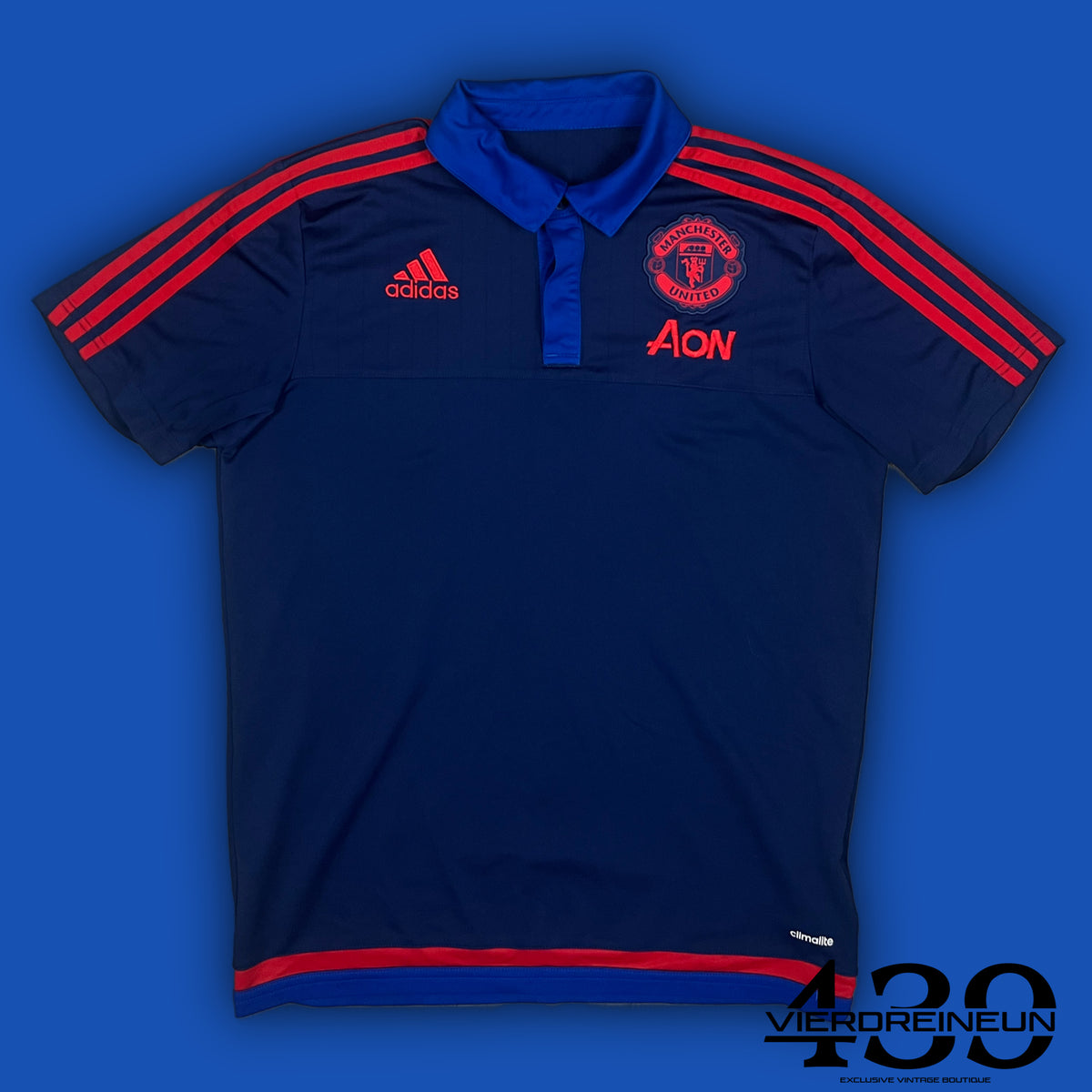 vintage Adidas Manchester United polo {M}