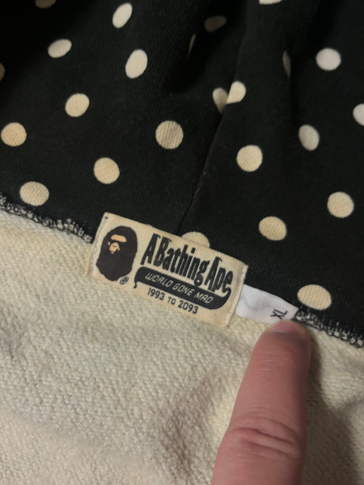 vintage BAPE a bathing ape SHARK sweatjacket {XL}