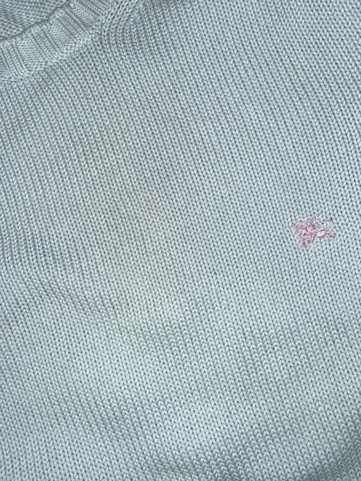 vintage light babyblue Burberry knittedsweater