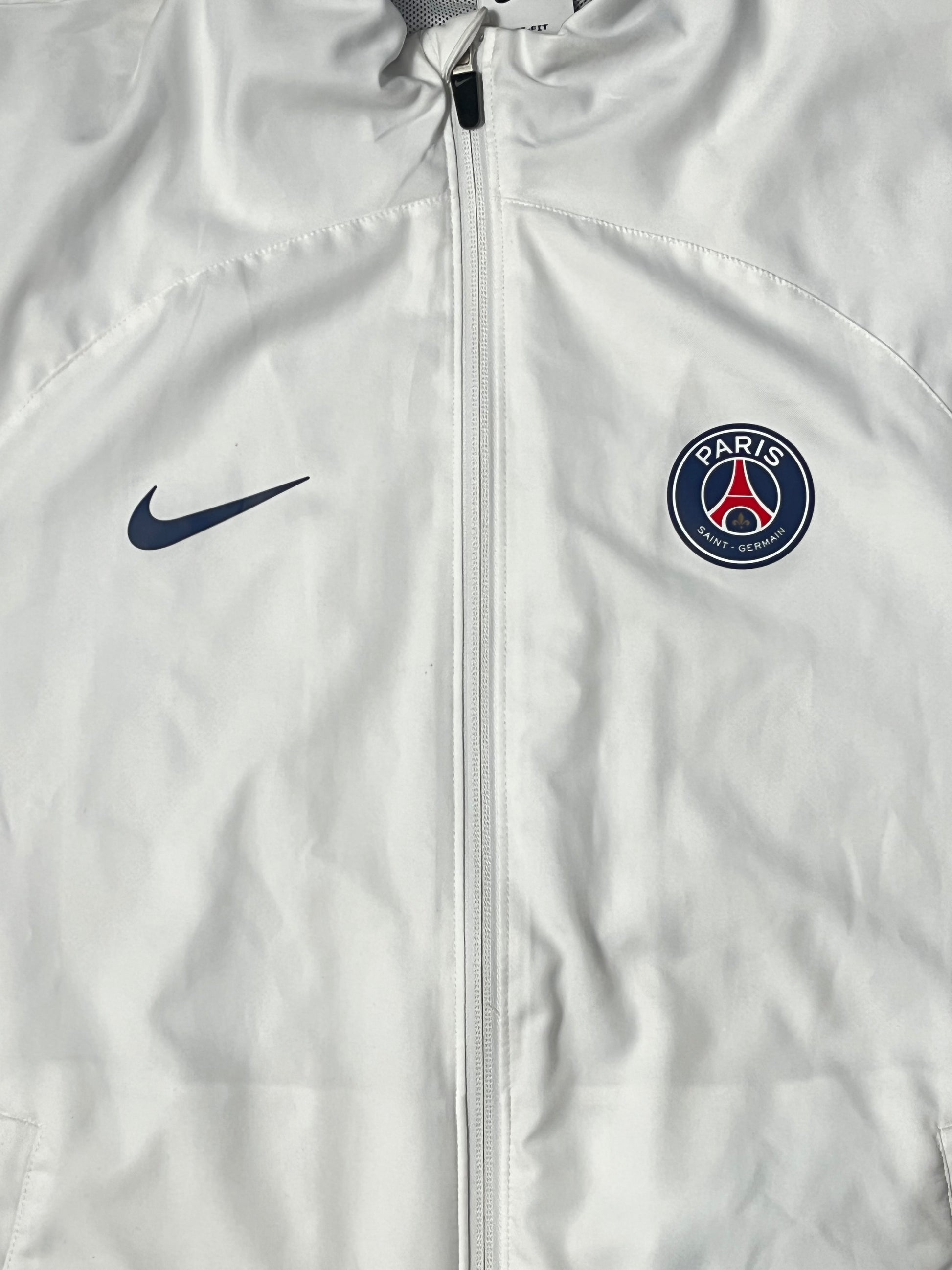 white Nike PSG Paris Saint Germain windbreaker {M}