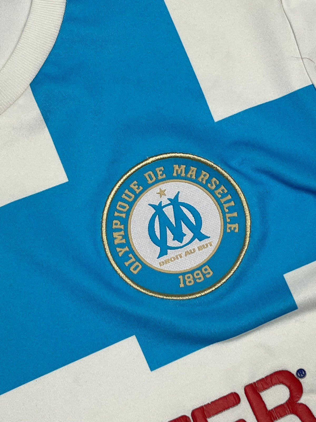 vintage Adidas Olympique Marseille home jersey {S}