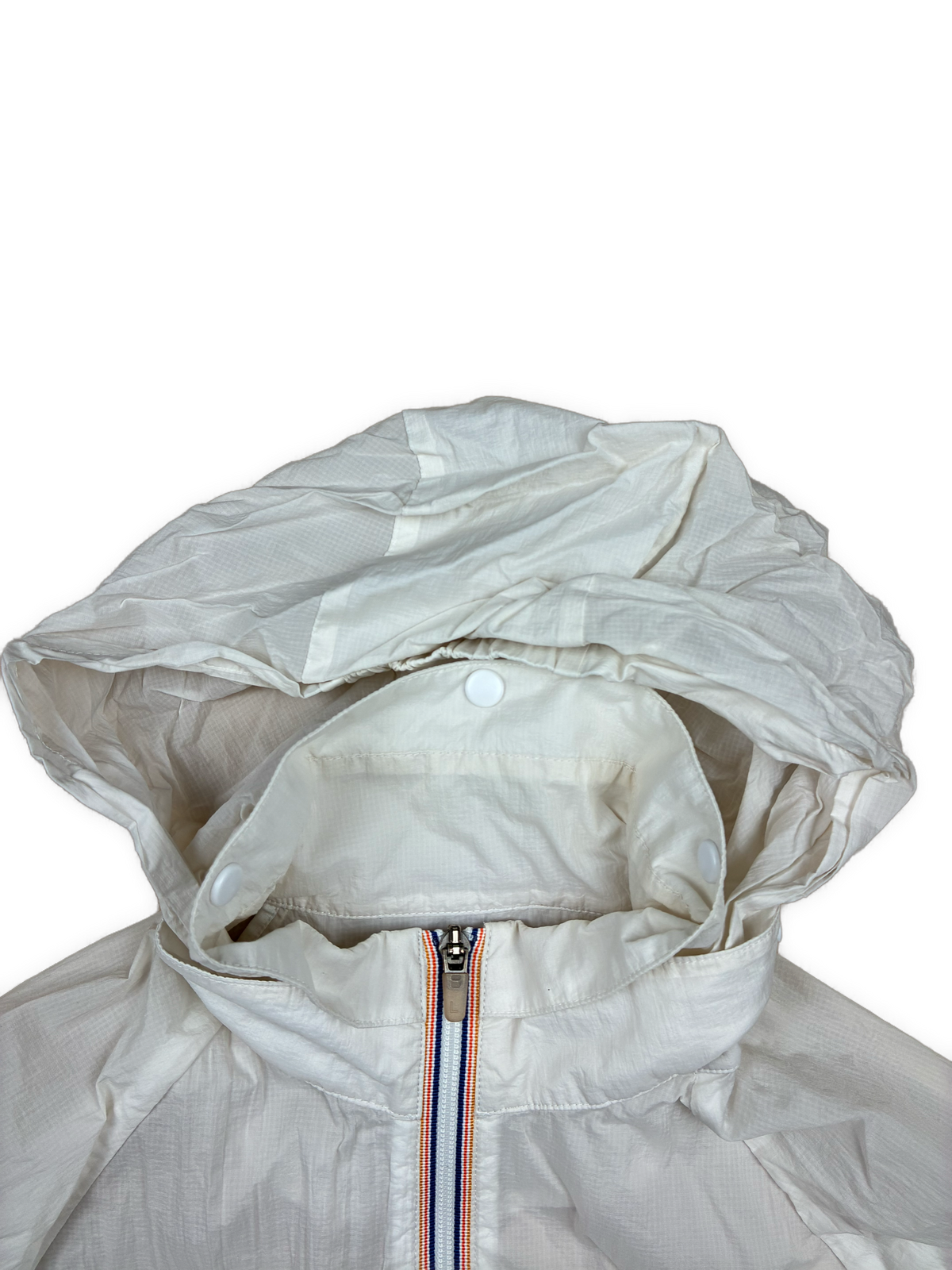 white Lacoste windbreaker {L}