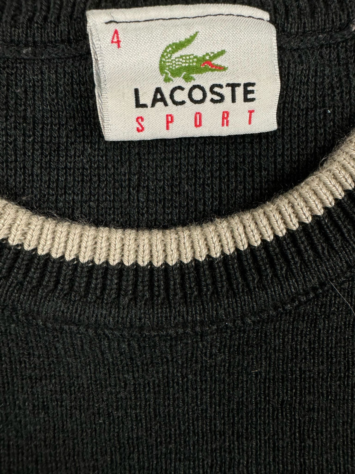 vintage black Lacoste knittedsweater {S}