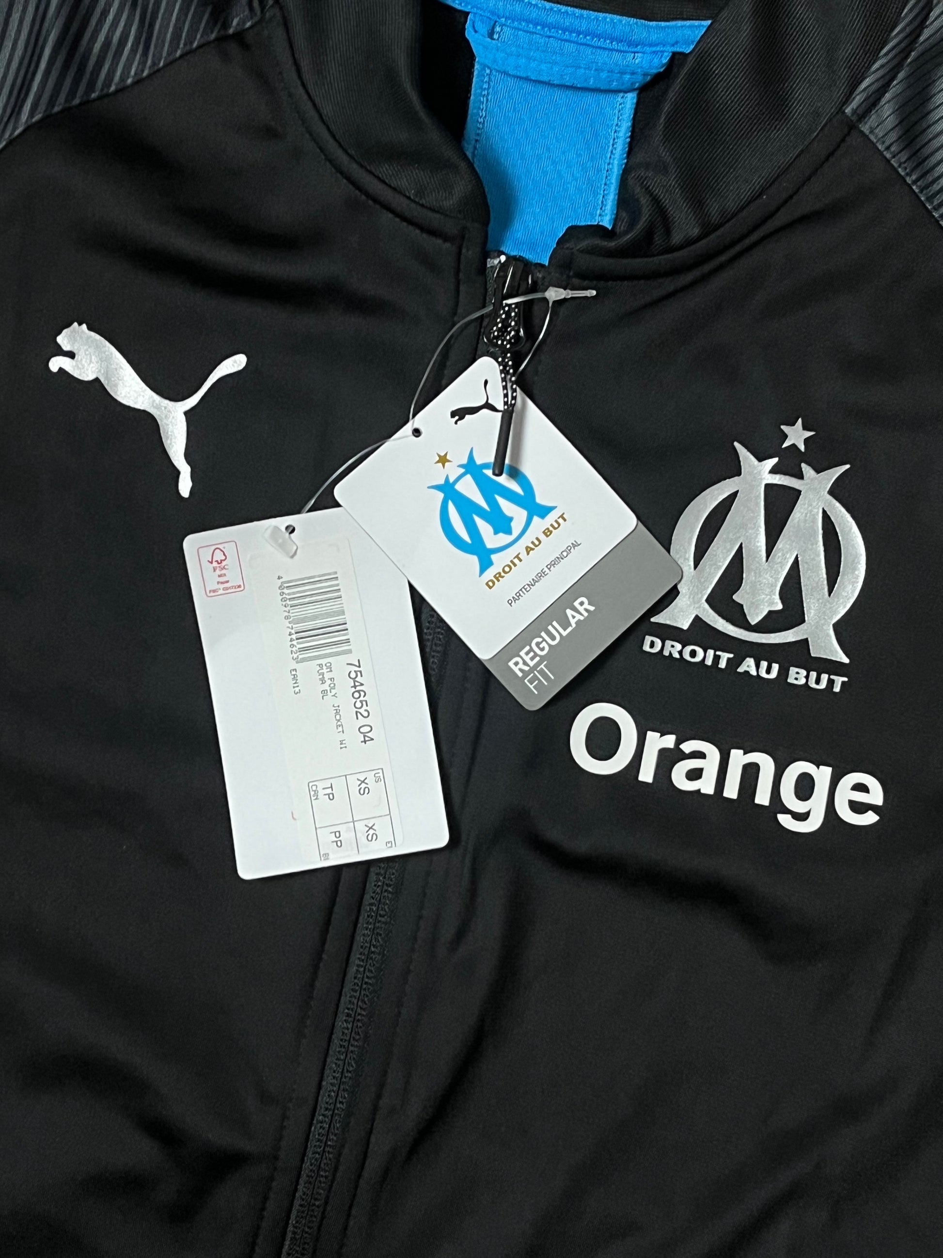 black Puma Olympique Marseille trackjacket DSWT {XS}