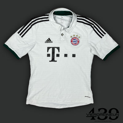 white Adidas Fc Bayern Munich 2013-2014 away jersey {S}