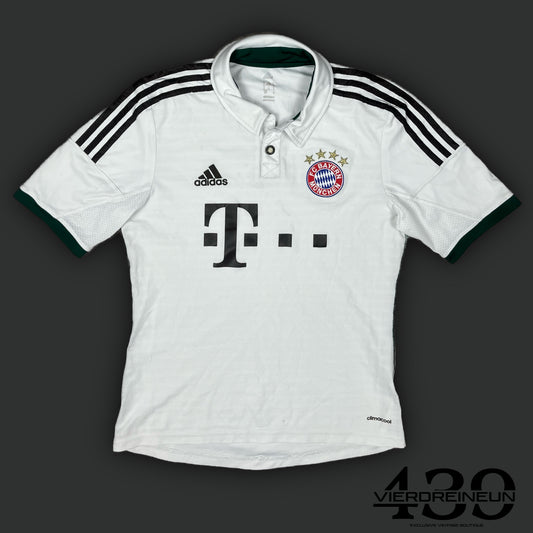 white Adidas Fc Bayern Munich 2013-2014 away jersey {S}