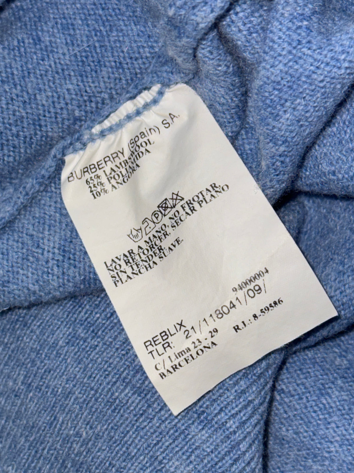 vintage babyblue Burberry knittedsweater {XXL}