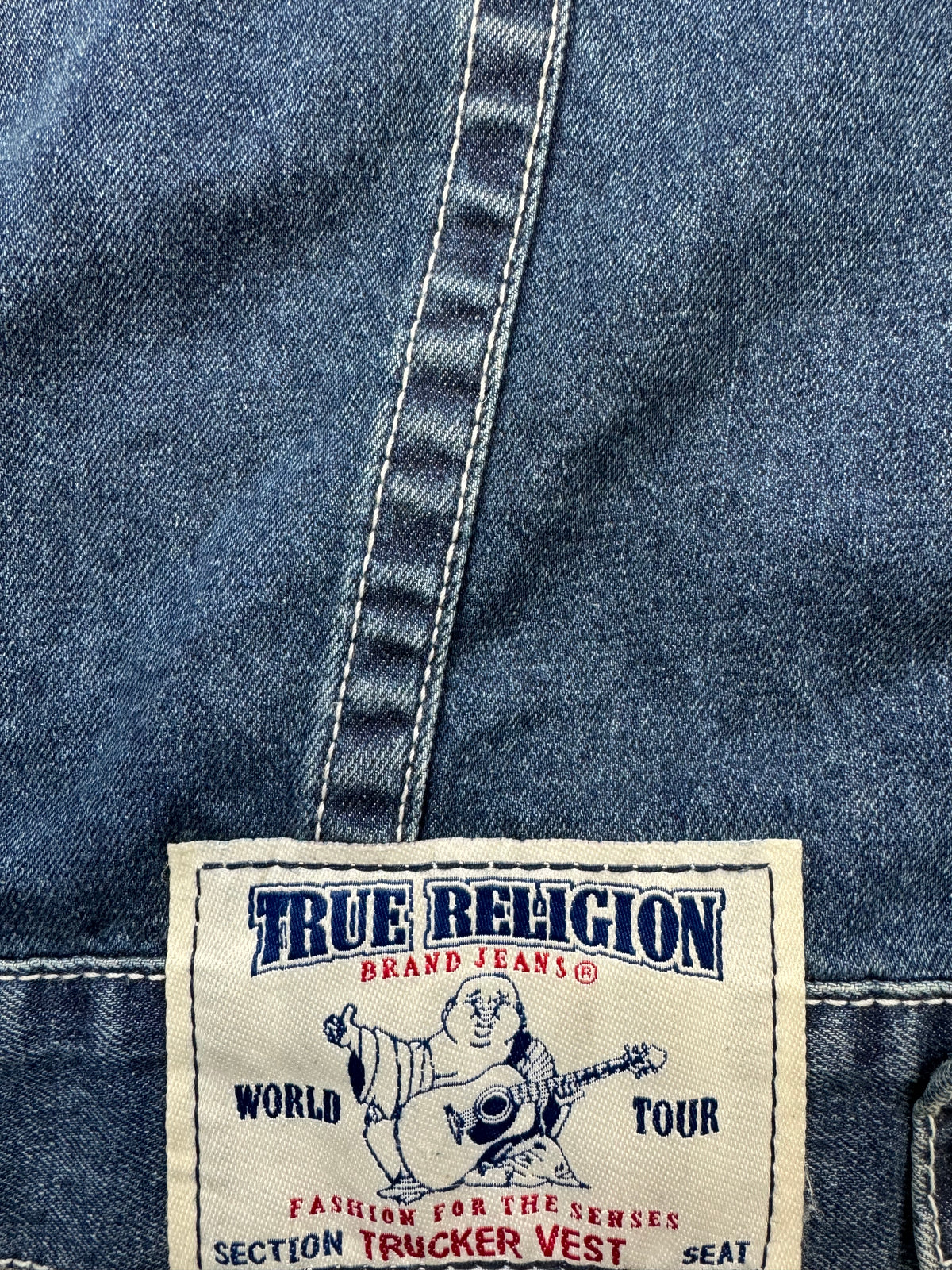 vintage True Religion sleevles vest {XS}