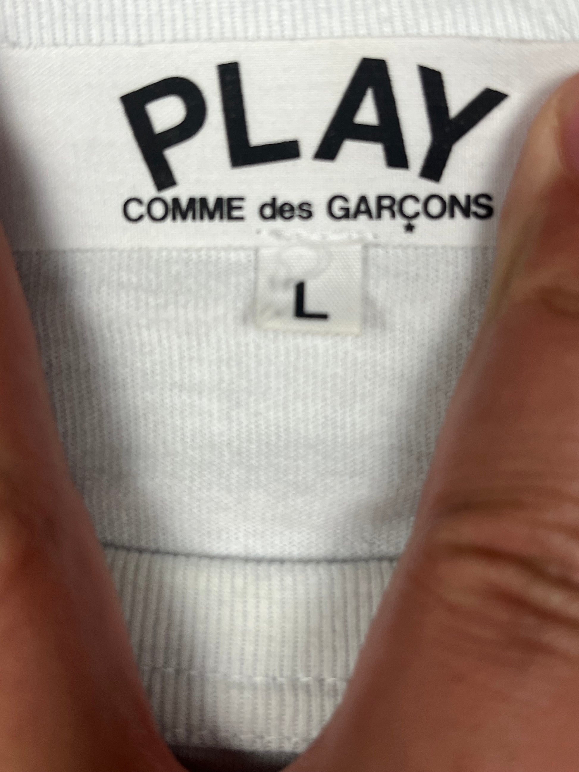 white CDG COMME des GARÇONS longsleeve {S}