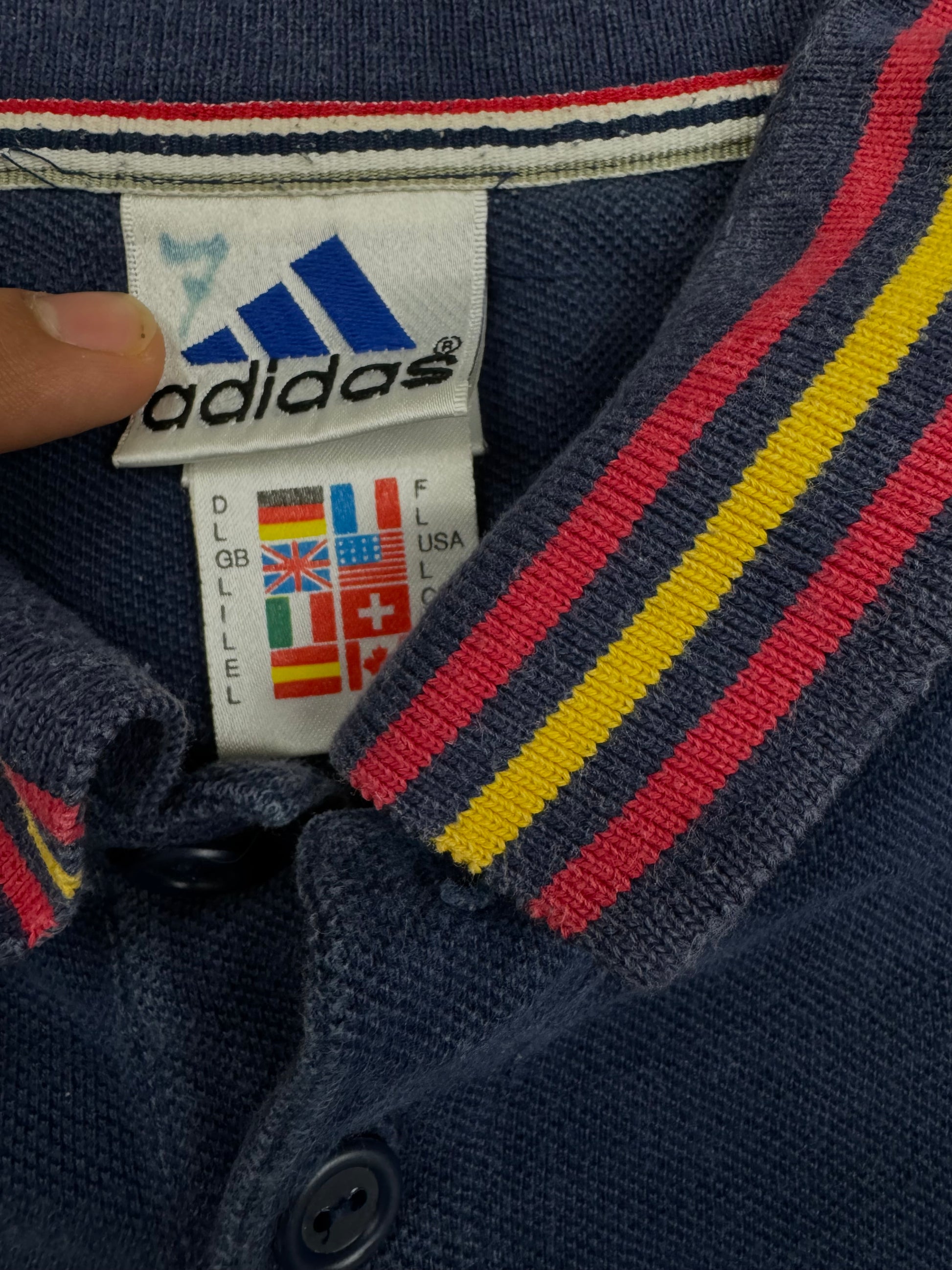 vintage Adidas Spain polo {L}