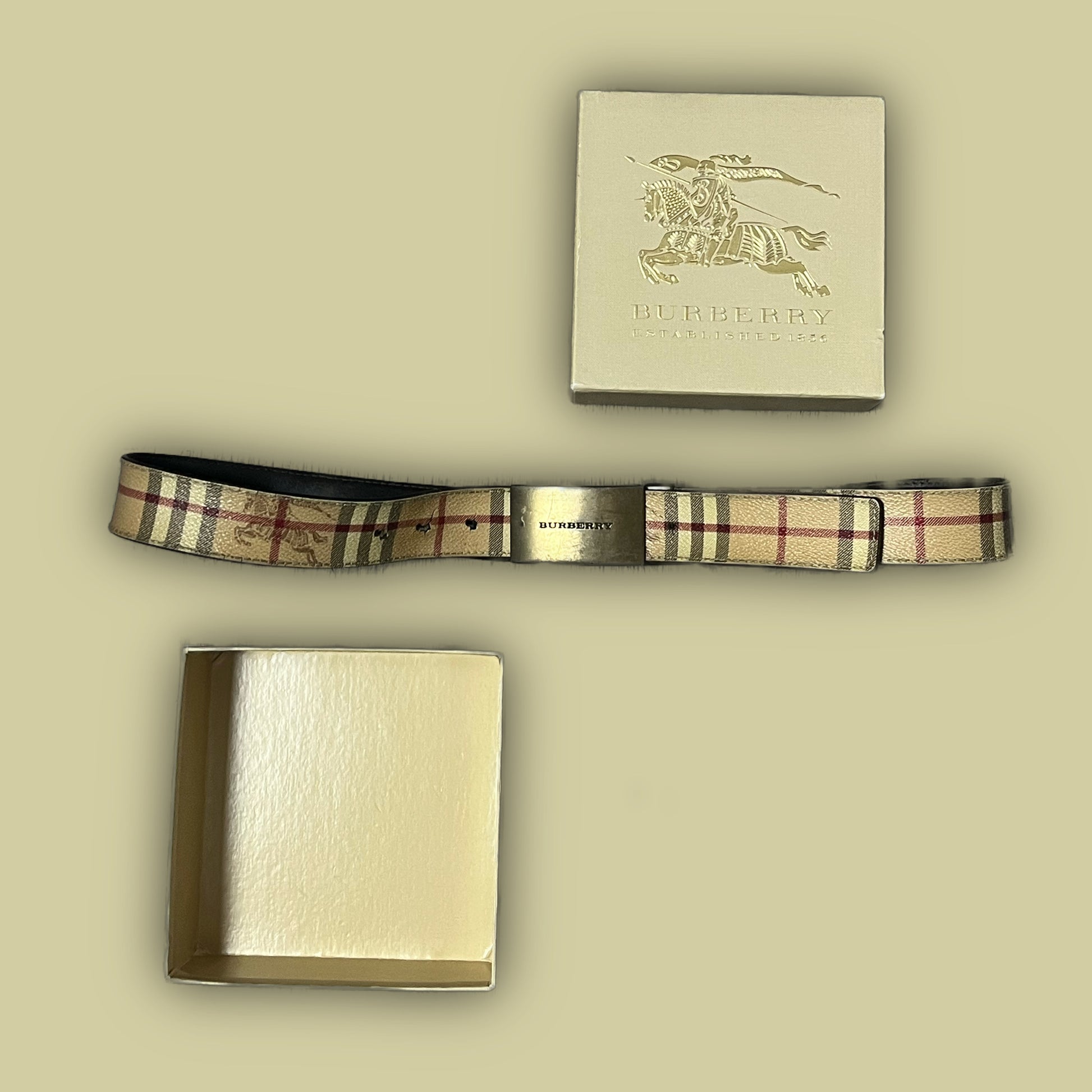 vintage Burberry belt fullset