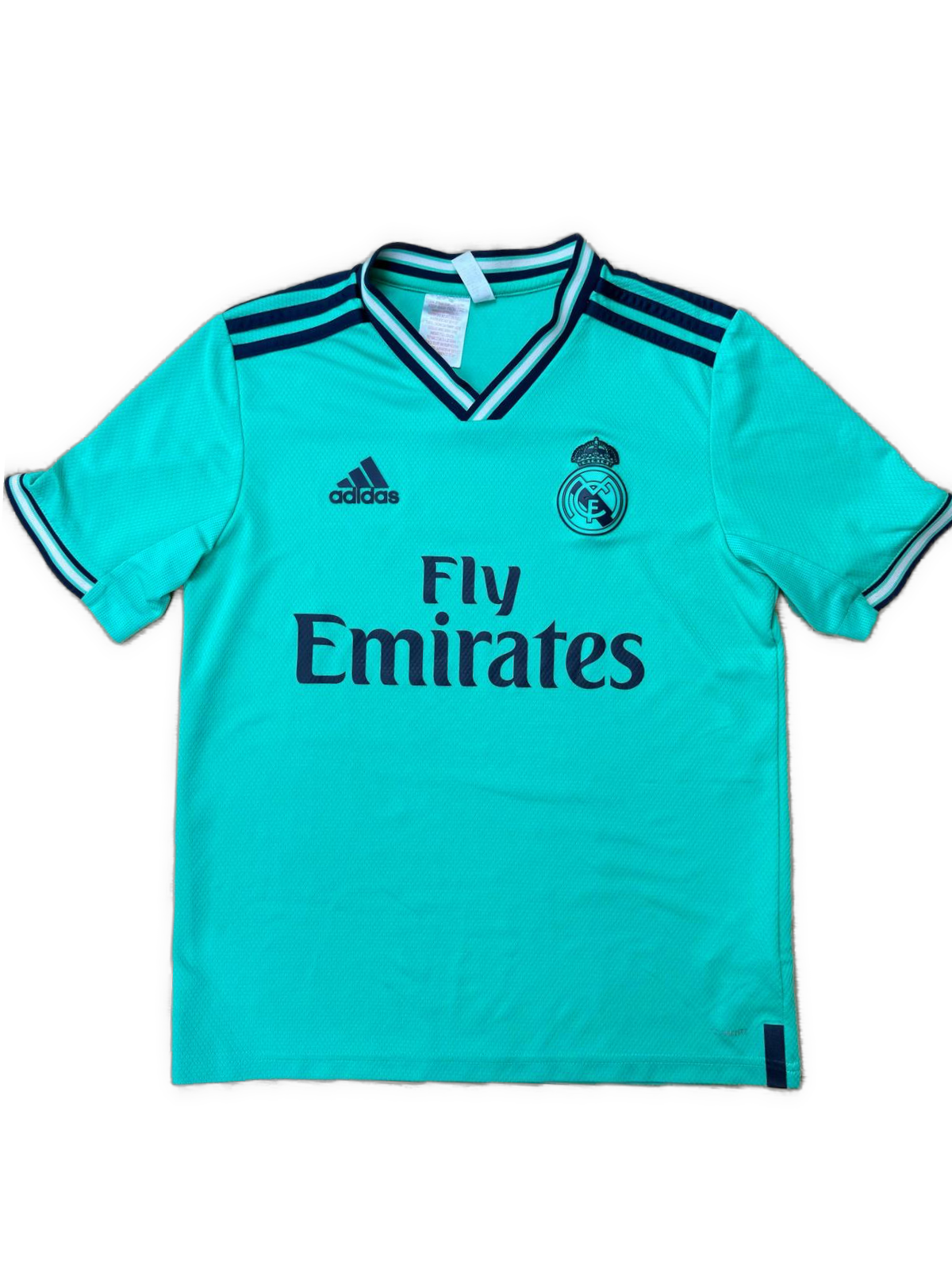 turquoise Adidas Real Madrid away jersey {XS}