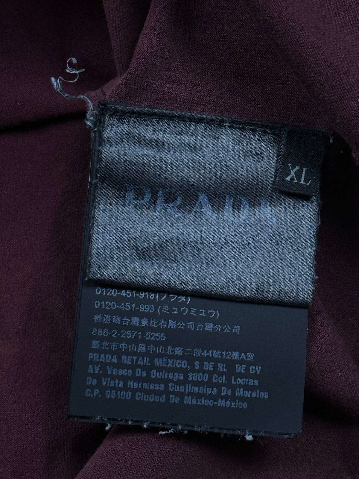 bordeaux Prada t-shirt