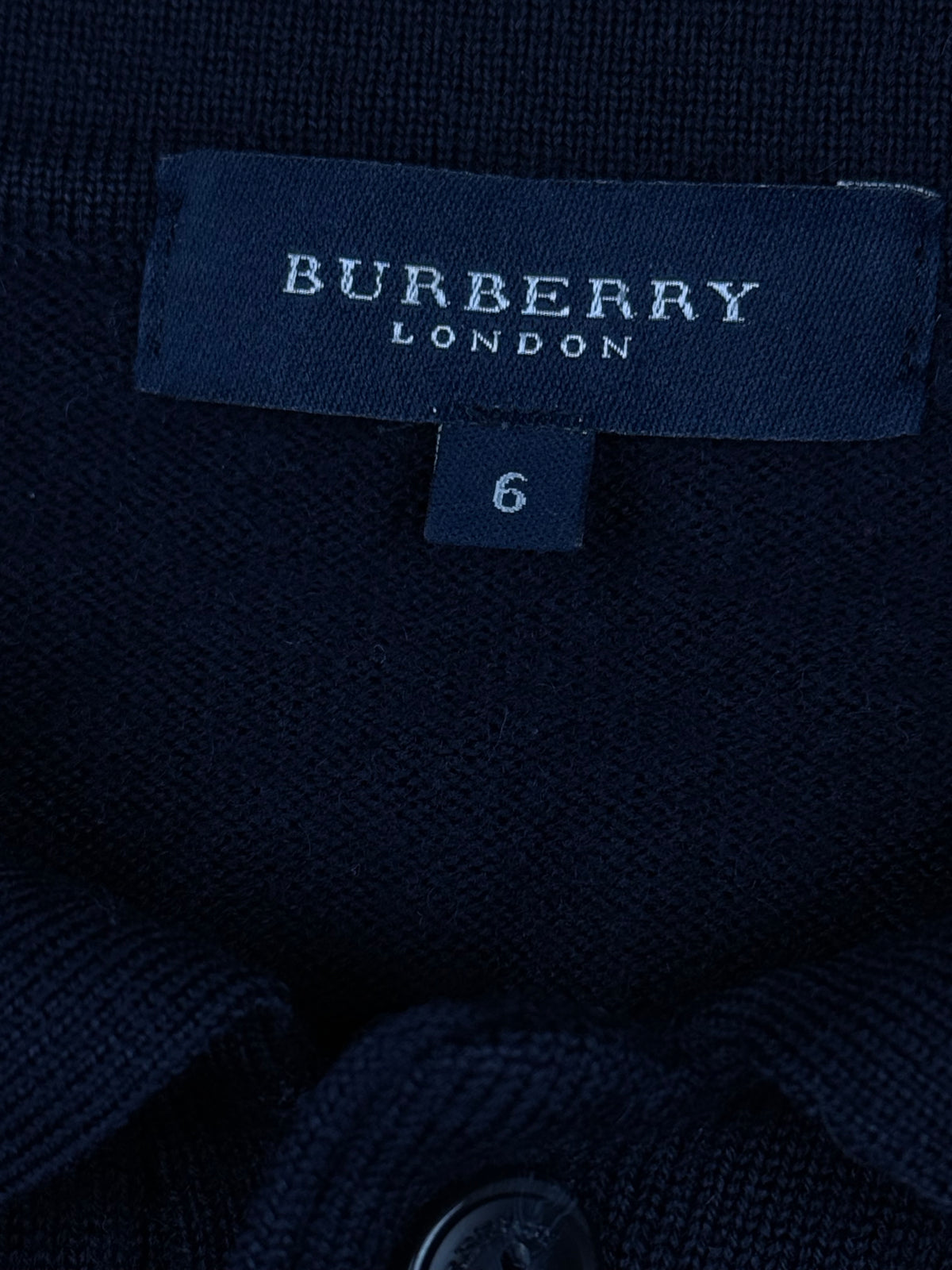 vintage navyblue Burberry quarterzip {M}